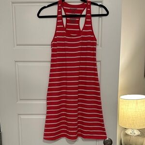 Old Navy Pink and White Striped Racerback Sundress